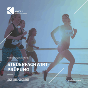 Deckblatt der Broschüre zur Steuerfachwirtprüfung 2025/2026.