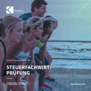 Deckblatt der Broschüre zur Steuerfachwirtprüfung 2026/2027.