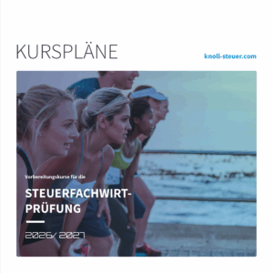 Deckblatt der Kurspläne zur Steuerfachwirtprüfung 2026/2027.